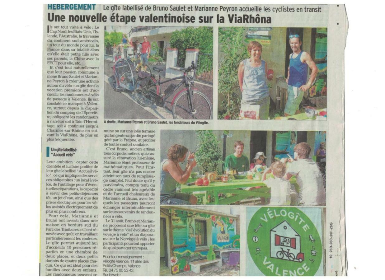 Velo Gite Valence Valence  Ngoại thất bức ảnh